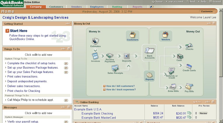 intuit quickbooks online login screen