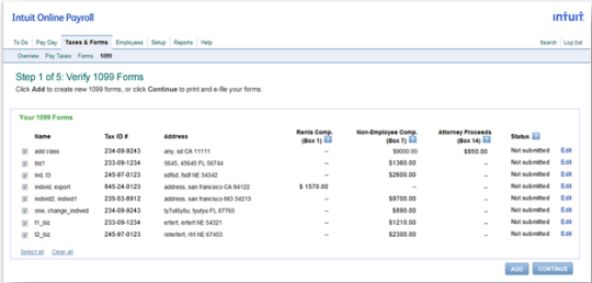 IOP 1099 E-file Verify 1099 list