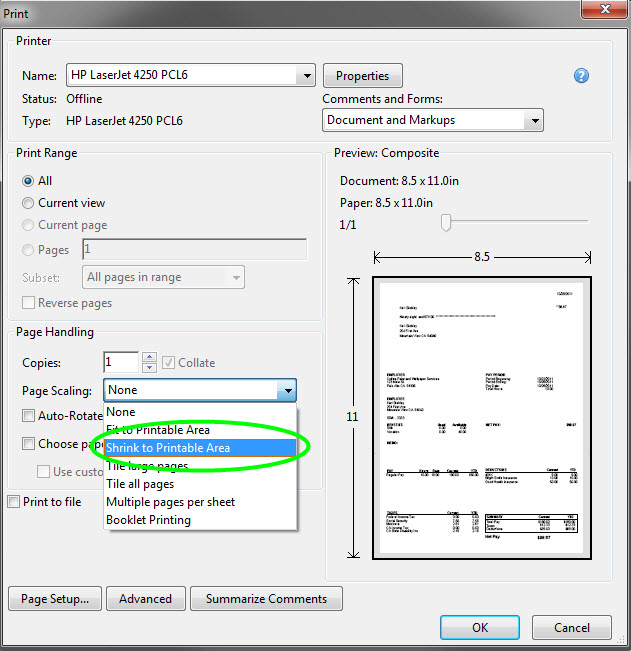 intuit check printing template