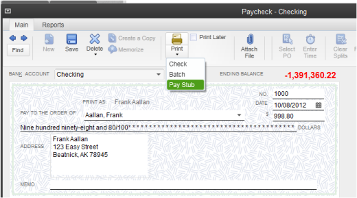 deleting a check in quickbooks payroll service