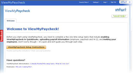 view my paycheck intuit sign up