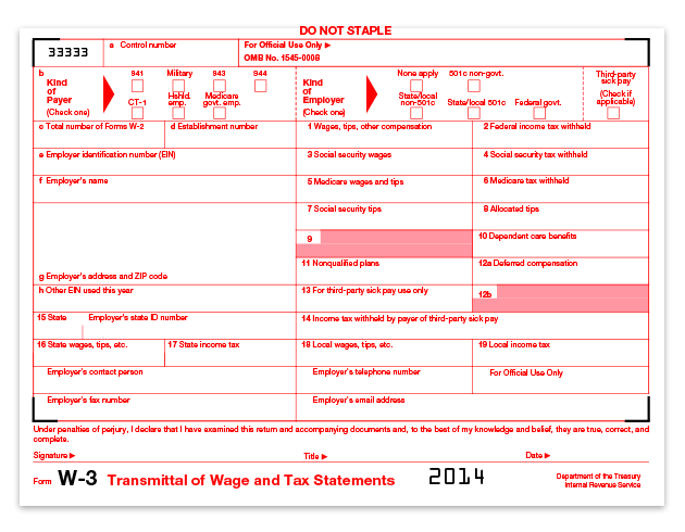 tax w3 form