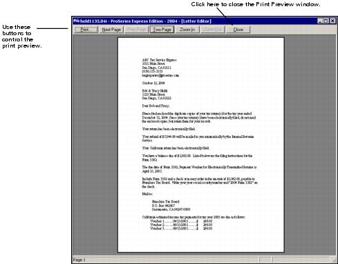 Viewing And Editing A Standard Client Letter