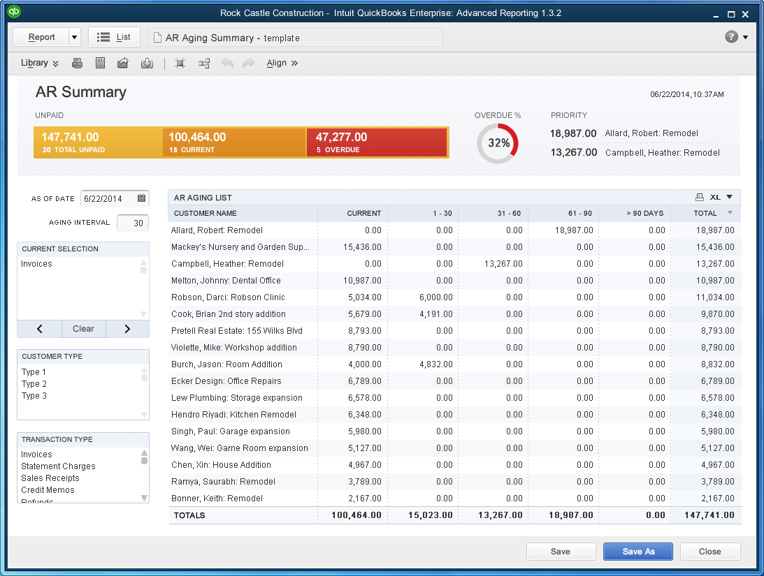 Quickbooks Advanced Reporting Templates