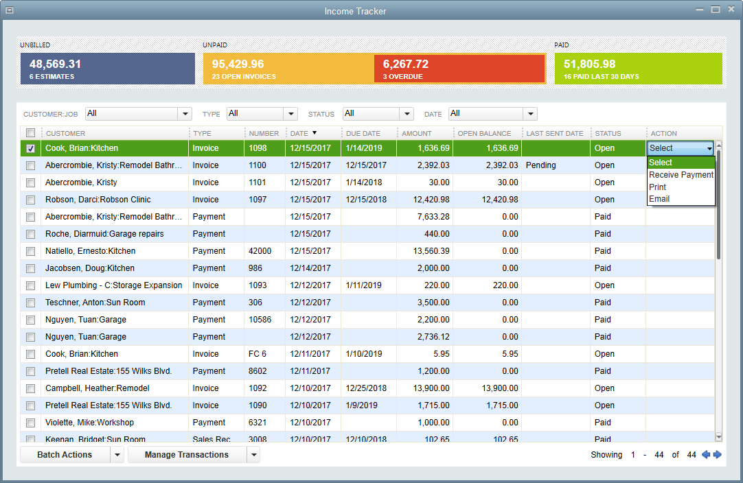 bulk export of invoices from billings pro to quickbooks