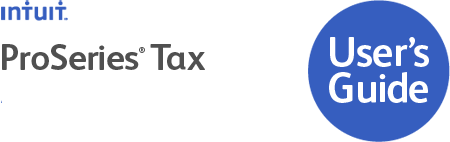 ProSeries Tax User's Guide