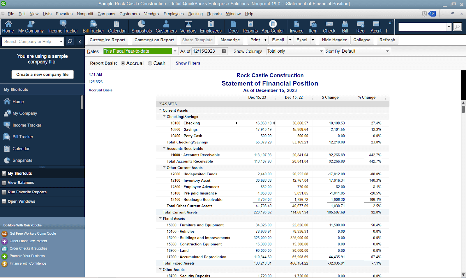 Sample Nonprofit Chart Of Accounts Quickbooks